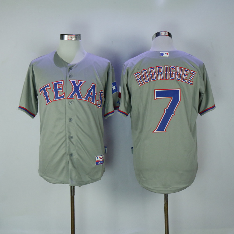 2017 MLB Texas Rangers #7 Rodriguez Grey Jerseys->texas rangers->MLB Jersey